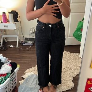 Zara Black Wide Leg Jeans